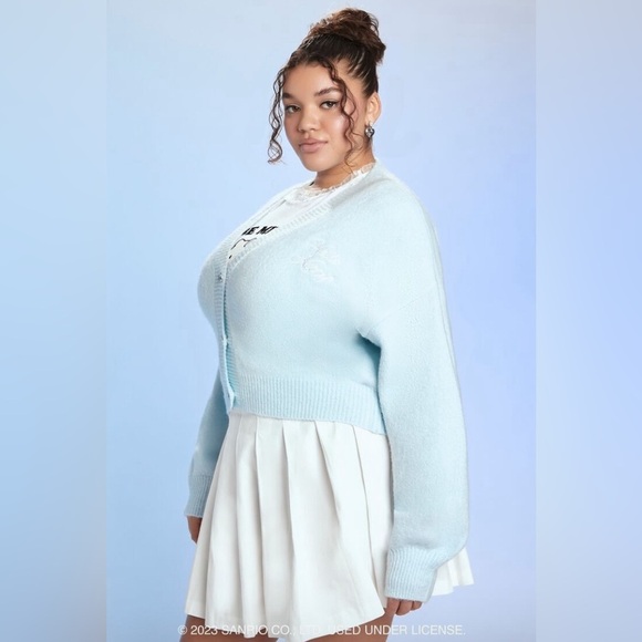 NWT-Plus Size Hello Kitty Cardigan Sweater - Picture 3 of 6